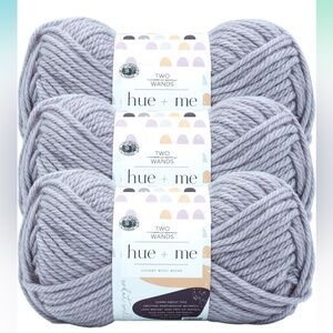 Lion Brand‎ Yarn Hue & Me Bulky Yarn for Knitting and Crocheting, Haze, 3 Pack